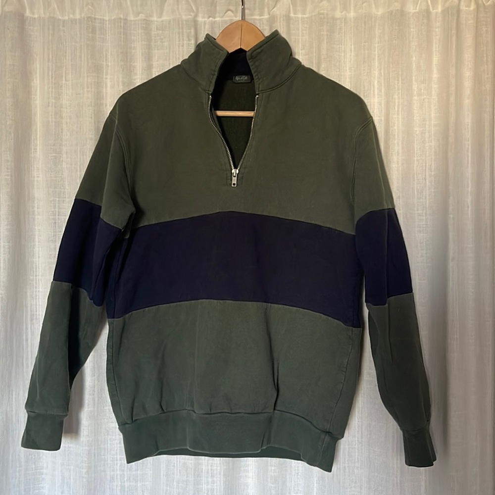 Striped Quarter Zipped Pullover